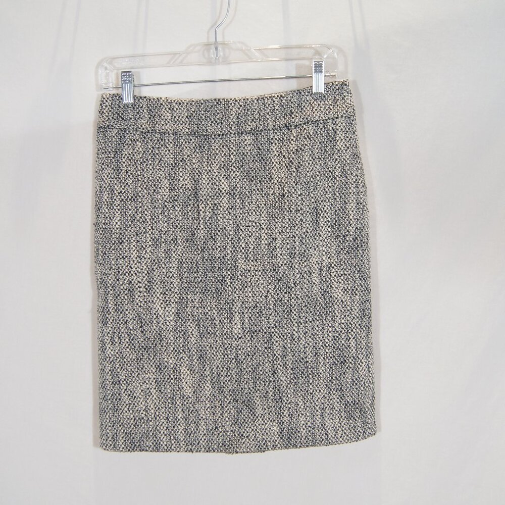 Tory Burch | Tweed Mini Skirt Herringbone Pattern | Gold Hardware | Size 4